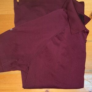 Fabletics Burgundy Polo Shirt